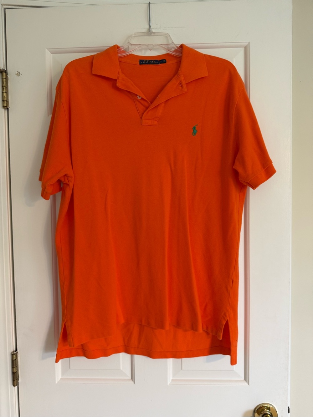 Polo by Ralph Lauren Bright Orange Short-Sleeve Polo with Green Pony